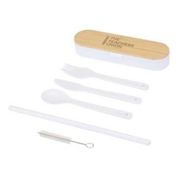 Cutlery Set with Bamboo Lid