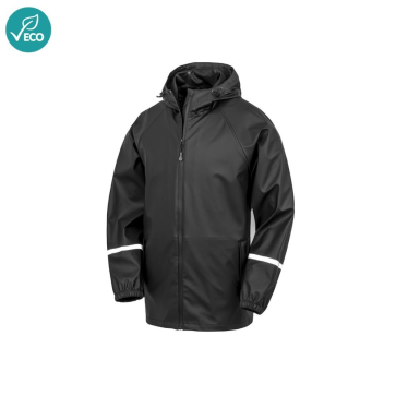 PU Waterproof Jacket with Reflective Bands
