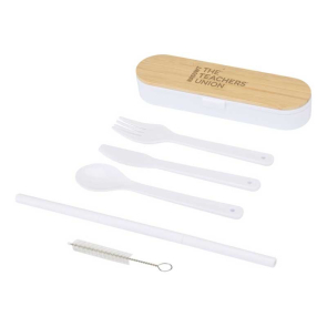 Cutlery Set with Bamboo Lid